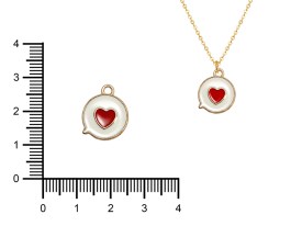 Dije Esmaltado Corazón con Globo Diálogo x 5